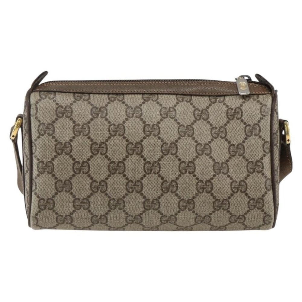 Authentic GUCCI GG Supreme Web Sherry Line Bag PVC Beige Gold 89 02 018 - Picture 9 of 16